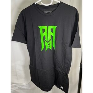 Ronald Acuna Jr RA13 Xample Graphic T-Shirt Black Neon Green Baseball Large